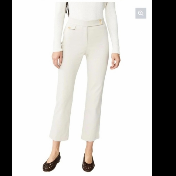 J McLaughlin White Anisa cropped pant NWT Size 4 - Picture 3 of 11